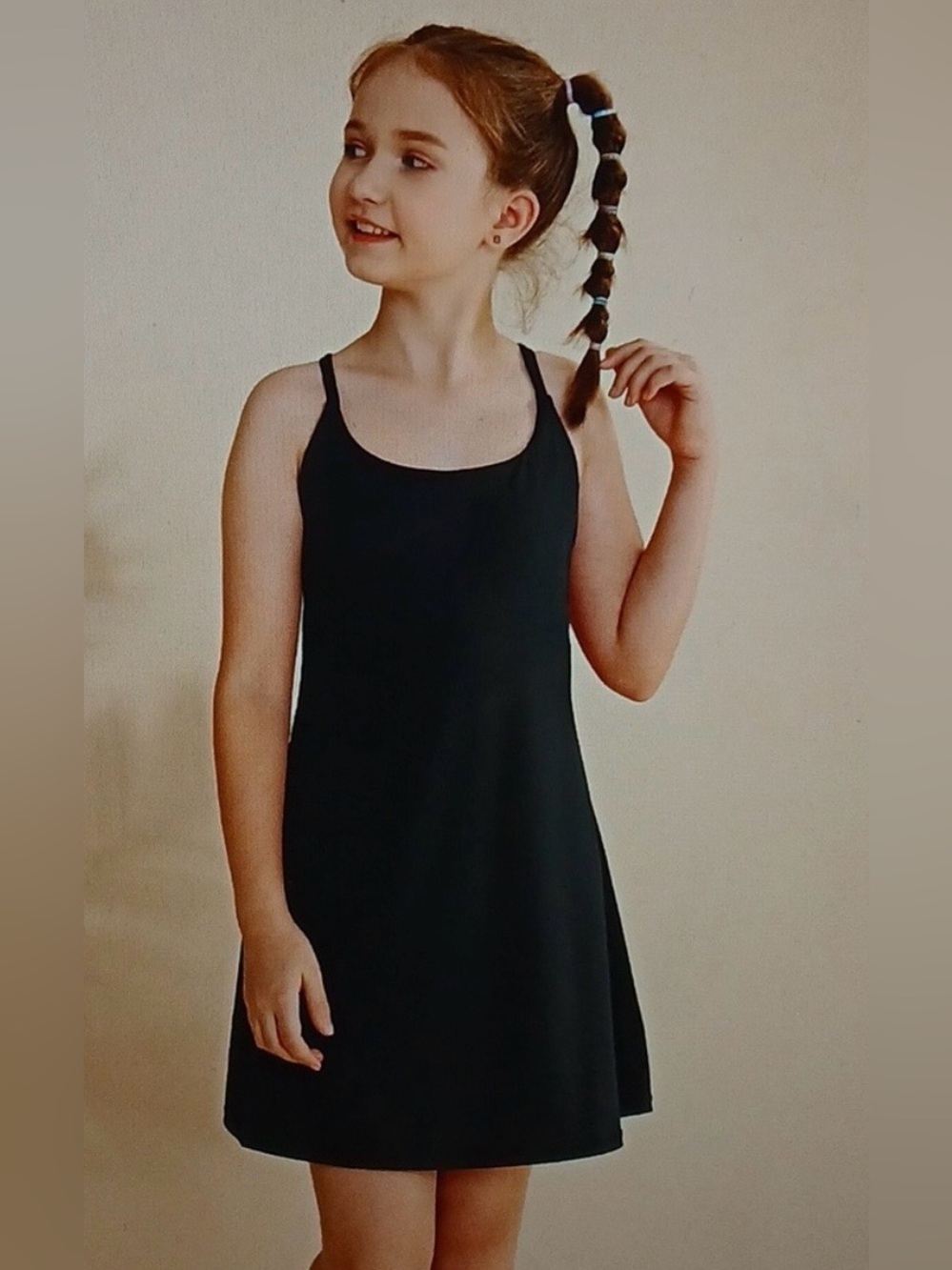 Halara Mom+Kid Collection- Girls SoftlyZero™ Plush Backless Active Dress
